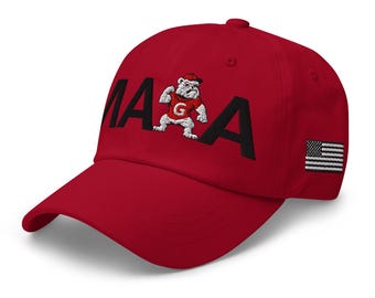 MAGAブルドッグスコットンツイルハット、ジョージアレッドキャップ