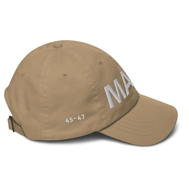 Unisex MAGA Georgia Khaki Hat, MAGA Bulldogs Cap, Trump Georgia Adjustable Hat, Red Black Flag, White Red Dawgs, MAGA Georgia White Text Cap