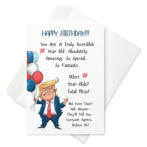 Personalisierte Trumpf Geburtstagskarte, Benutzerdefinierte Geburtstagskarte von Trumpf, Humor Trumpf Karte für Freund, Trumpf Geburtstagsgeschenk für Ihn Sie oder Ihn Version 001