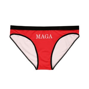 MAGA Women&#39;s Red Panties: Trump 45 47 Underwear, Funny Gag Gift