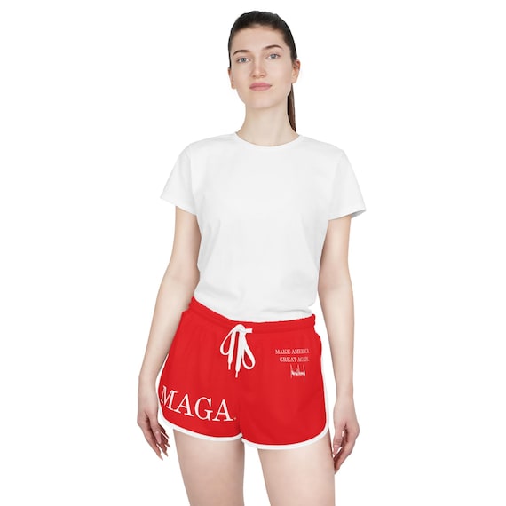 MAGA Women's Red Beach Shorts: Trump 45 47 President Loungewear - Etsy