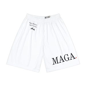 Trump Black MAGA Men's Classic White Sport Shorts, MAGA Underwear, Trump 45 47 President Trunks, MAGA Gift For Him, Trump Shorts