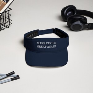 Make Visors Great Again Embroidered Visor, MAGA Hat Patriot Cap, Trump Sun Cap, MAGA Summer Sports Visor