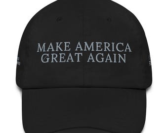 MAGAトランプ2024グレーキャップ：刺繍入り愛国心あふれる帽子