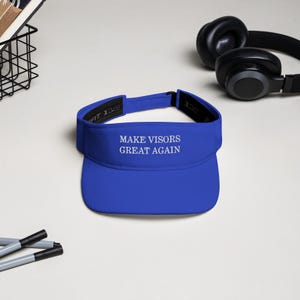 Make Visors Great Again Embroidered Visor, MAGA Hat Patriot Cap, Trump Sun Cap, MAGA Summer Sports Visor