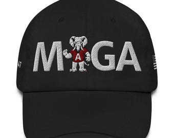 Unisex MAGA Alabama Hat, Roll Tide Cap, Adjustable Cotton Twill