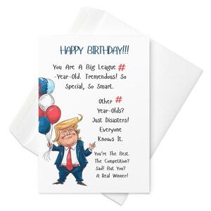 Personalisierte Trumpf Geburtstagskarte, Benutzerdefinierte Geburtstagskarte von Trumpf, Humor Trumpf Karte für Freund, Trumpf Geburtstagsgeschenk für Ihn Sie oder Ihn Version 005