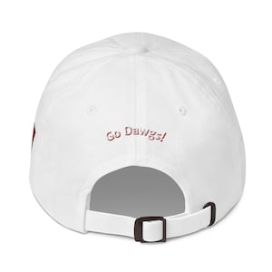 Unisex MAGA Georgia White Hat, MAGA Bulldogs Cap, Trump Georgia Adjustable Hat, Red Black Flag, White Red Dawgs, MAGA Georgia White Text Cap