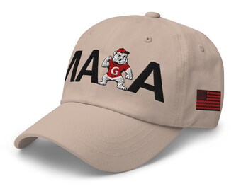MAGA Georgia Bulldogs Hat, Adjustable Cotton Twill Cap
