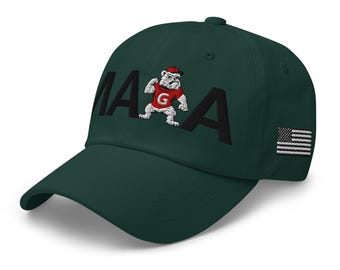 Unisex MAGA Georgia Bulldogs Green Hat, Adjustable Cap