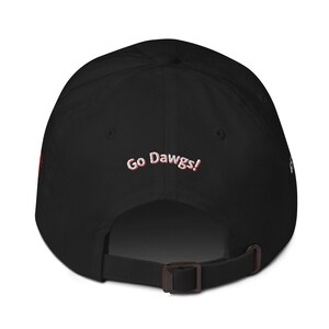 Unisex MAGA Georgia Black Hat, MAGA Bulldogs Cap, Trump Georgia Adjustable Hat, Red Black Flag, White Red Dawgs, MAGA Georgia White Text Cap