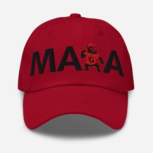 Unisex MAGA Georgia Hat, MAGA Bulldogs Cap, Trump Georgia Adjustable Hat, Trump 45 47 Hat, Red Black Flag, MAGA Georgia Black Text Cap