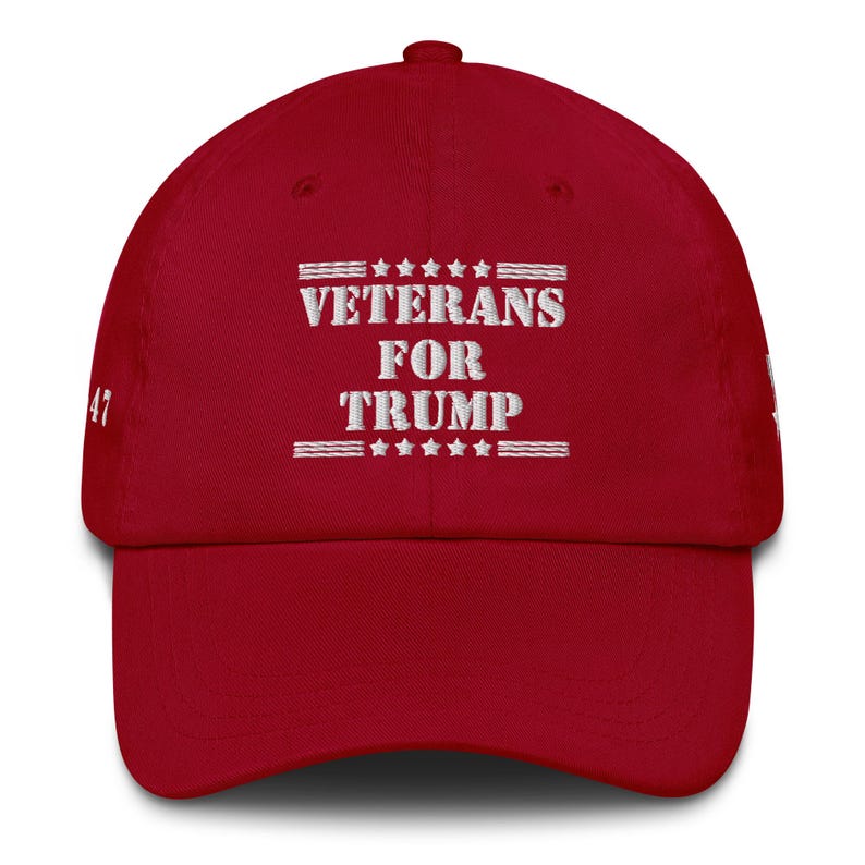 Unisex Veterans For Trump Military Medal Cap, Military MAGA Trucker Cap, USA Military Gift, Political Support Hat, Support Trump Cap