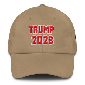 Unisex Retro Trump 2028 USA Flag Hat, Trump 3rd Term Cap, MAGA Trucker Cap, USA Gift, Political Support Hat, Support Trump Cap