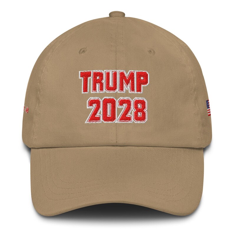 Unisex Retro Trump 2028 USA Flag Hat, Trump 3rd Term Cap, MAGA Trucker Cap, USA Gift, Political Support Hat, Support Trump Cap