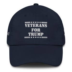 Unisex Veterans For Trump Military Medal Cap, Military MAGA Trucker Cap, USA Military Gift, Political Support Hat, Support Trump Cap