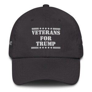 Unisex Veterans For Trump Military Medal Cap, Military MAGA Trucker Cap, USA Military Gift, Political Support Hat, Support Trump Cap