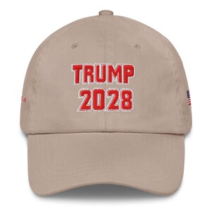 Unisex Retro Trump 2028 USA Flag Hat, Trump 3rd Term Cap, MAGA Trucker Cap, USA Gift, Political Support Hat, Support Trump Cap