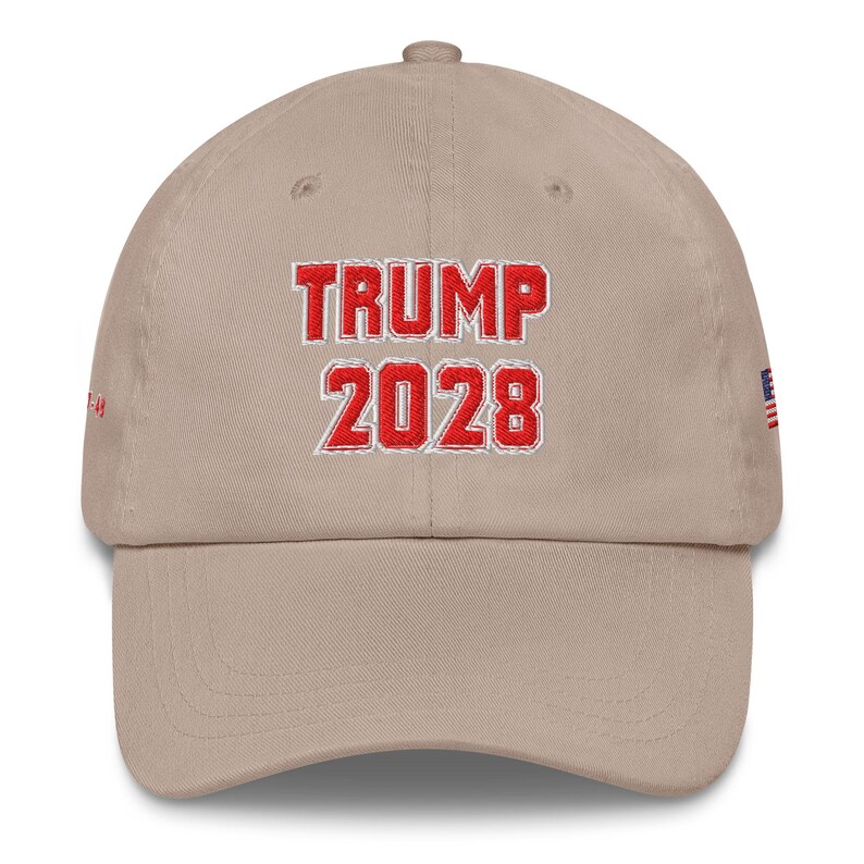 Unisex Retro Trump 2028 USA Flag Hat, Trump 3rd Term Cap, MAGA Trucker Cap, USA Gift, Political Support Hat, Support Trump Cap