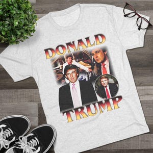 Throwback Trump Shirt, Retro Donald Trump Tee, Custom Photo Vintage 90s Graphic, Bootleg Rap Trump Shirt, Custom Design T-Shirt