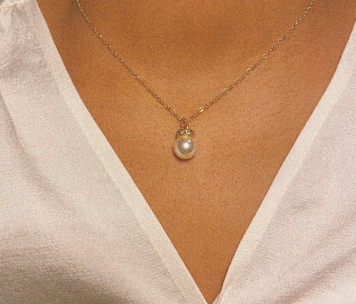 Preppy aesthetic jewelry gold plated aesthetic pearl necklace Etsy