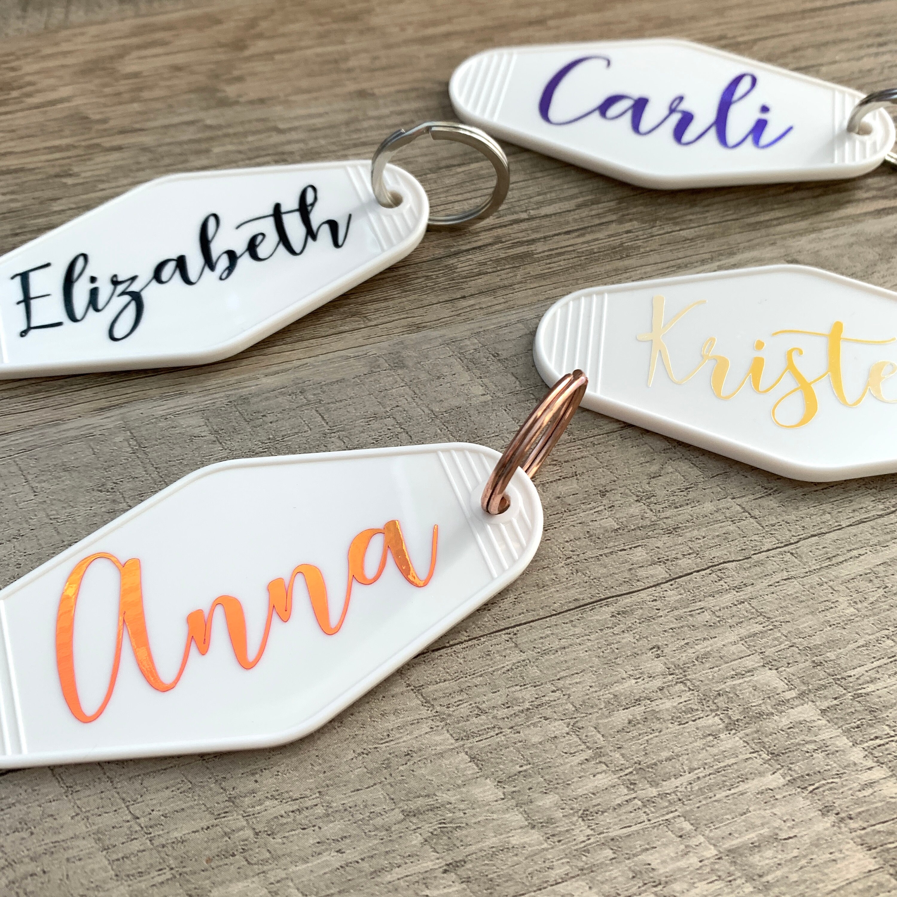 Personalized Motel Keychain Personalize With Name Custom Etsy