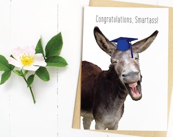 Congratulations Smartass, Class of 2025, Graduation Card, Congrats Grad, Print at Home, Digital Download, High School Grad, College Grad