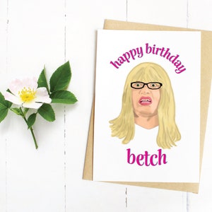 Afdrukbare kaart, Instant Download, Happy Birthday Betch, Kelly Shoes, laten we wat schoenen kopen, laten we feesten, grappige verjaardagskaart, jaren 2000 kaarten