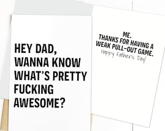 Funny Father&#39;s Day Card, Pull Out Game Weak, Printable Card, Instant Download, Funny & Rude Card, First Father&#39;s Day, Adult Humor