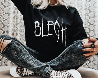 BLEGH Unisex Heavy Blend Crewneck Sweatshirt, Emo, Punk, UpLateGraphics, Metal, Music, Screamo, Heavy Rock, Blegh Sweatshirt