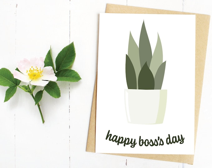 Two Sizes, Happy National Boss Day, Printable Card, Instant Download ...