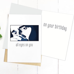 Deux tailles, carte imprimable, téléchargement immédiat, carte d'anniversaire, joyeux anniversaire, inspiré à l'intérieur, Bo Burnham, tous les yeux sur moi, HBD, pour un ami