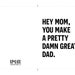 Father's Day Card for Mom, Printable Card, Instant Download, Two Sizes ...
