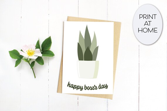 Two Sizes Happy National Boss Day Printable Card Instant - Etsy Ireland