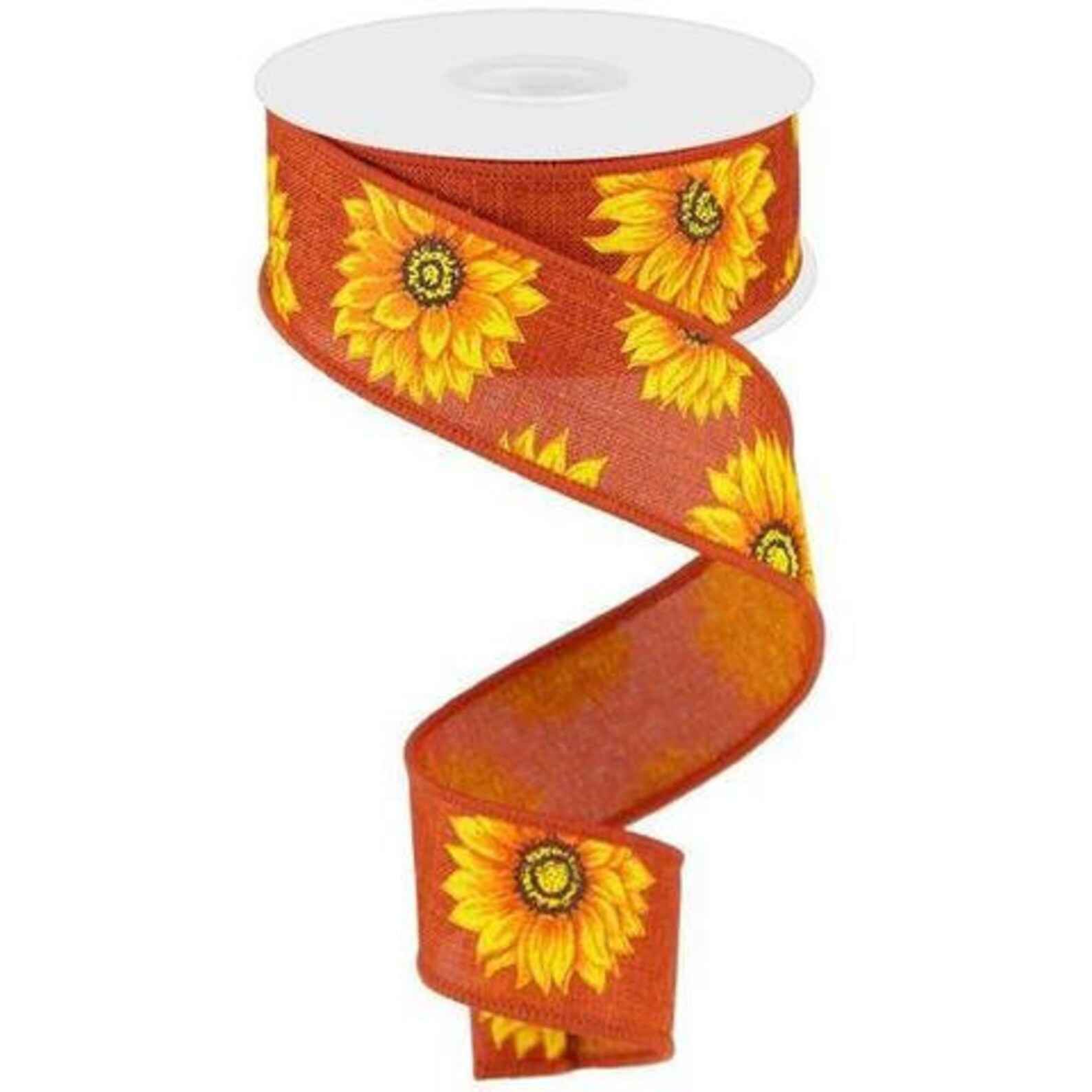 Sunflower Ribbon Fall Ribbon Wired Ribbon 1.5 X 50 Etsy