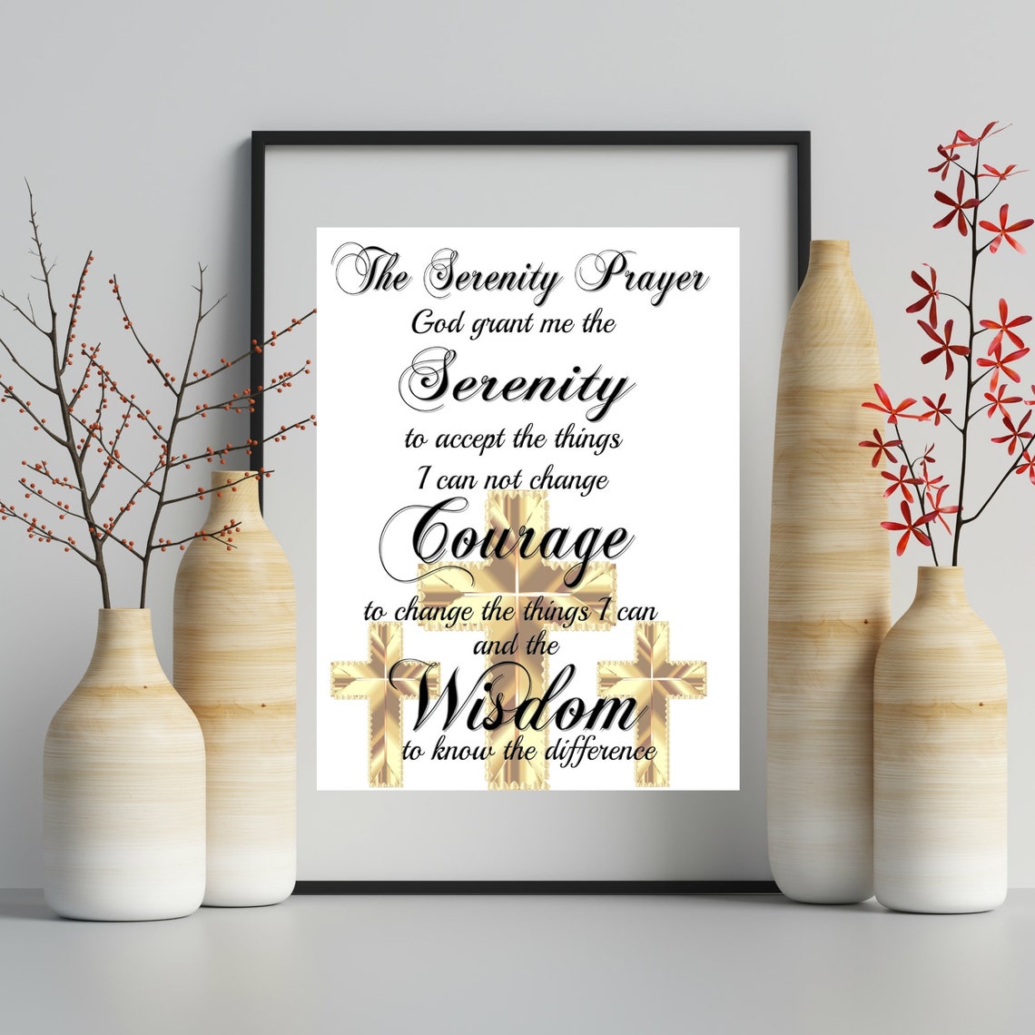 serenity prayer 8x10 printable wall art etsy