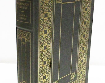 The Adventures of Robinson Crusoe by Daniel DeFoe Leather Bound Franklin Library Illustrated Edition