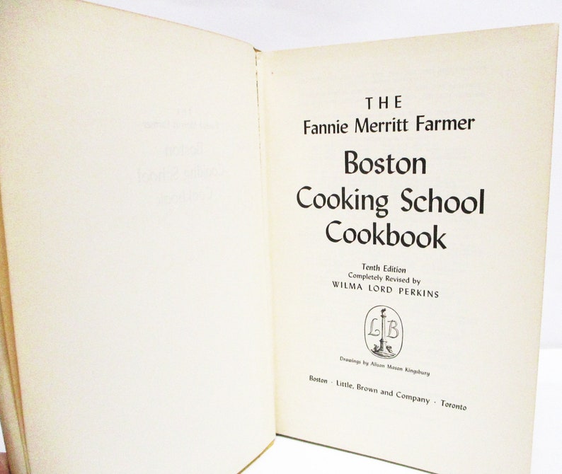 The Fannie Farmer Boston Cooking School Cookbook HCDJ - Etsy