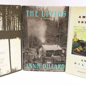 Pilgrim At Tinker Creek / The Living / An American Childhood by Annie Dillard HCDJ