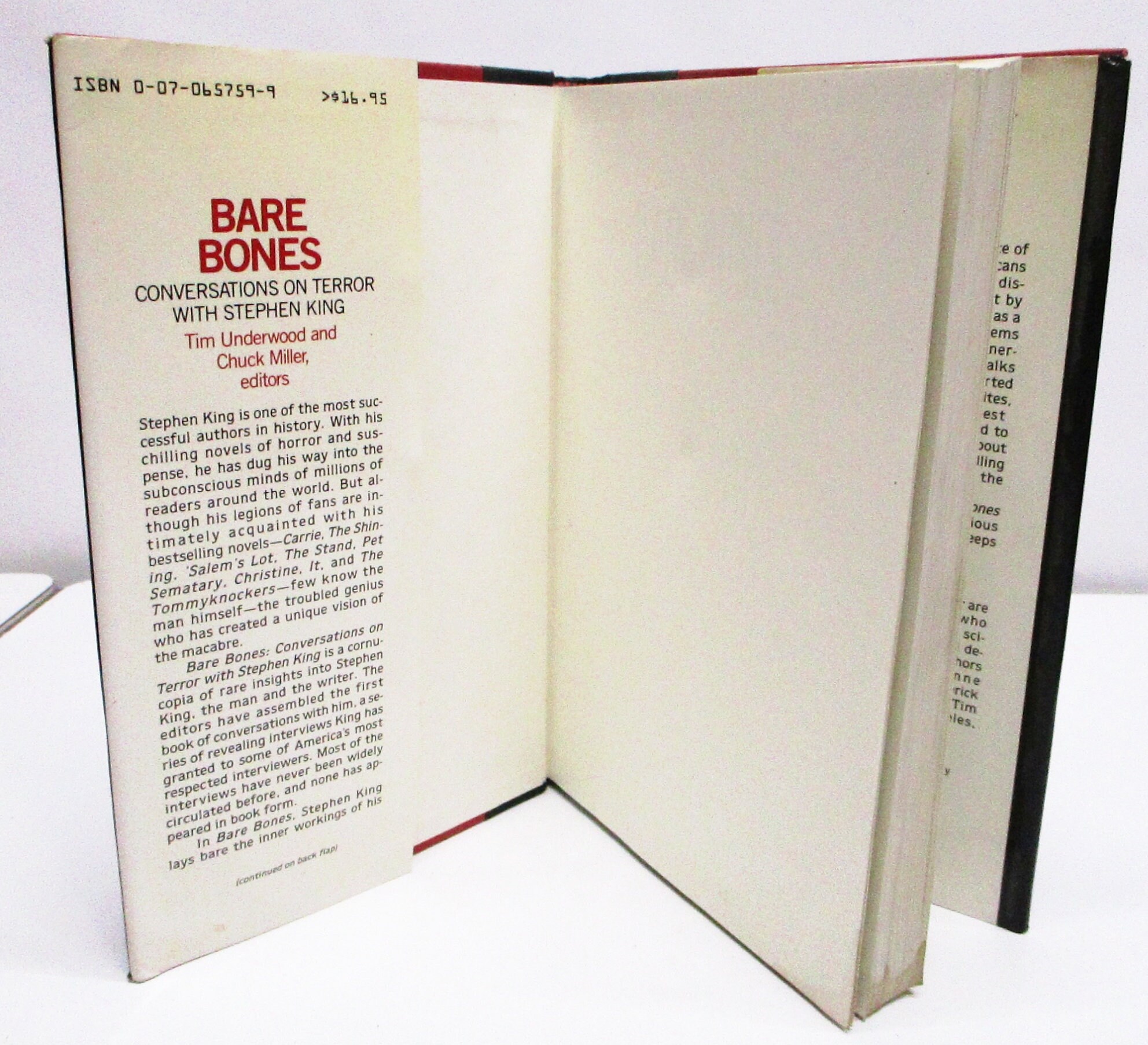 Bare Bones: Conversations on Terror with Stephen King by Tim Underwood