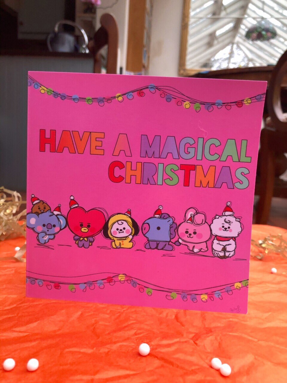 BTS BT21 Christmas Card Etsy UK
