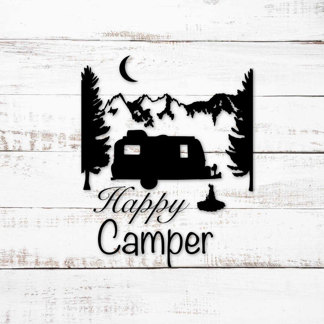 Happy Camper Vinyl Decal - Durable Outdoor Camping Sticker, Perfect for ...