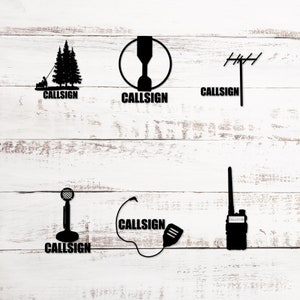 Personalized Ham Radio Vinyl Decals - Durable Custom Call Sign Stickers, Ideal for Communication Equipment, Unique Radio Operator Gift