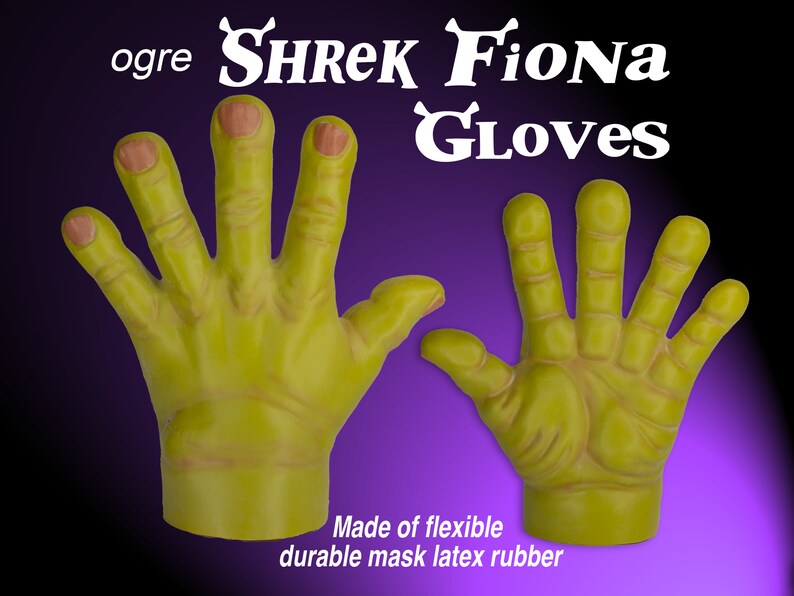 Ogre Hand Gloves/latex/shrek/fiona Adult / Junior Size One Etsy Australia