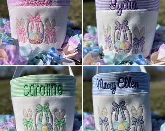 Personalized Easter Basket / Embroidered Easter Basket / Monogrammed Easter Basket / Custom Easter Bucket