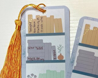 2023 Bookshelf Tracker Bookmark - 50 Books Double-Sided, Book Tracker Bookmark, Bookshelf Tracker, Reading List, Bookworm Gift, Book Tracker