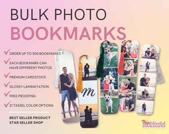 Personalized Photo Bookmarks in BULK | Party Favor, Customize with Your Pic, Laminated, Premium Cardstock, Fast Turnaround, Made in the USA