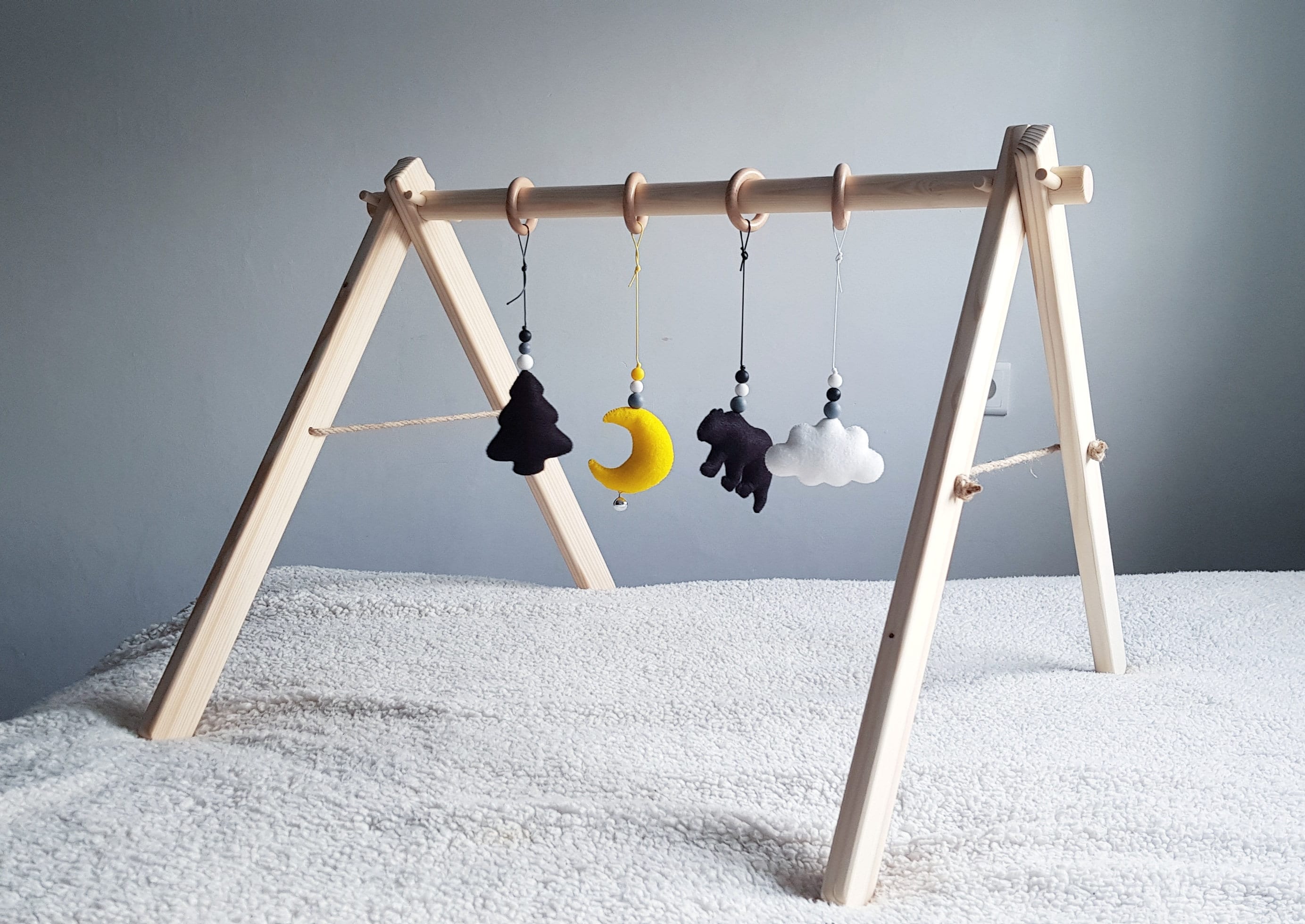 Gimnasio de alta calidad de madera del bebé juega con