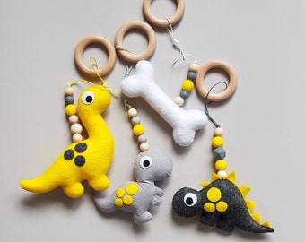 Giocattoli da palestra per bambini in set quattro giocattoli dinosauro, centro attività, palestra per bambini in legno, giocattoli luminosi, stegosaurus, t-rex, regalo Babyshower