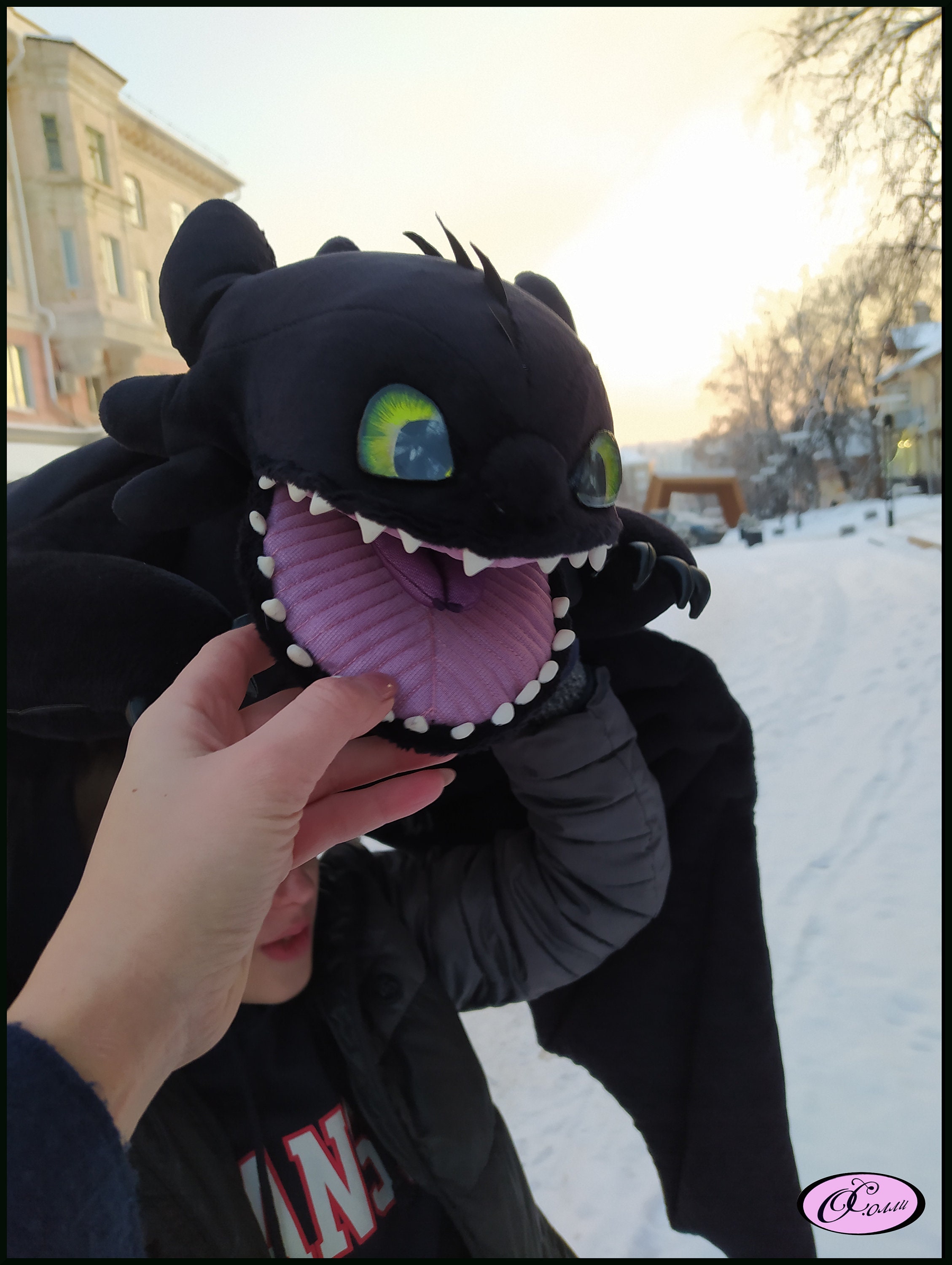 Plush Night Fury with teeth Large Night Fury CUDDLE | Etsy